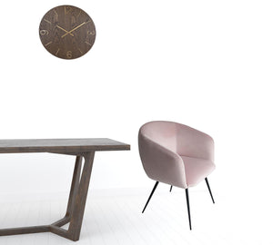 Homeroots Pink Velvet Modern Dining Chair  Metal 472239