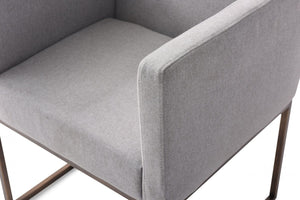 Homeroots Gray Antique Velvet Brass Dining Chair  Metal 472246