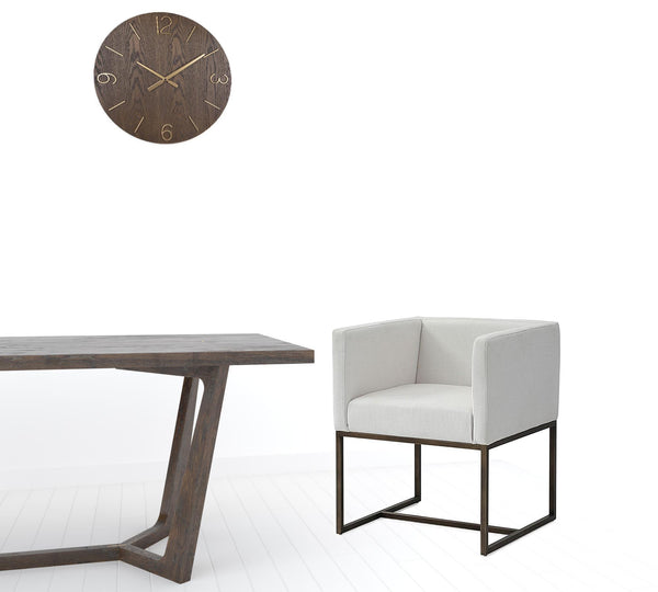 Homeroots White Antique Velvet Brass Dining Chair  Metal 472247