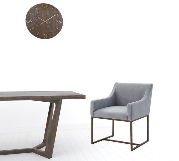 Homeroots Gray Velvet Antique Brass Dining Chair  Metal 472248