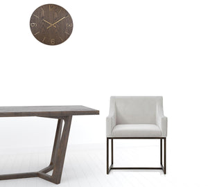 Homeroots Beige Velvet Antique Brass Dining Chair  Metal 472250