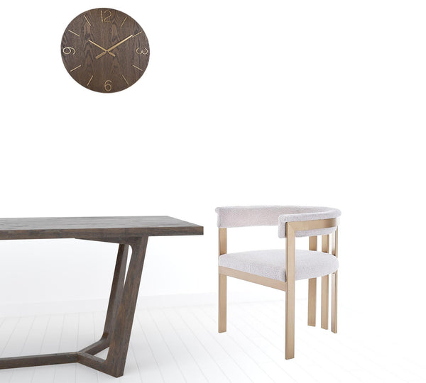 Homeroots Beige Gold Dining Chair  Metal 472268