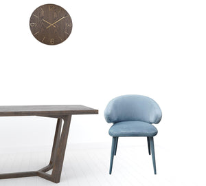 Homeroots Blue Gray Fabric Wrapped Dining Chair  Metal 472269