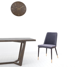 Homeroots Set Of Two Dark Gray Modern Dining Chairs  Metal 472271