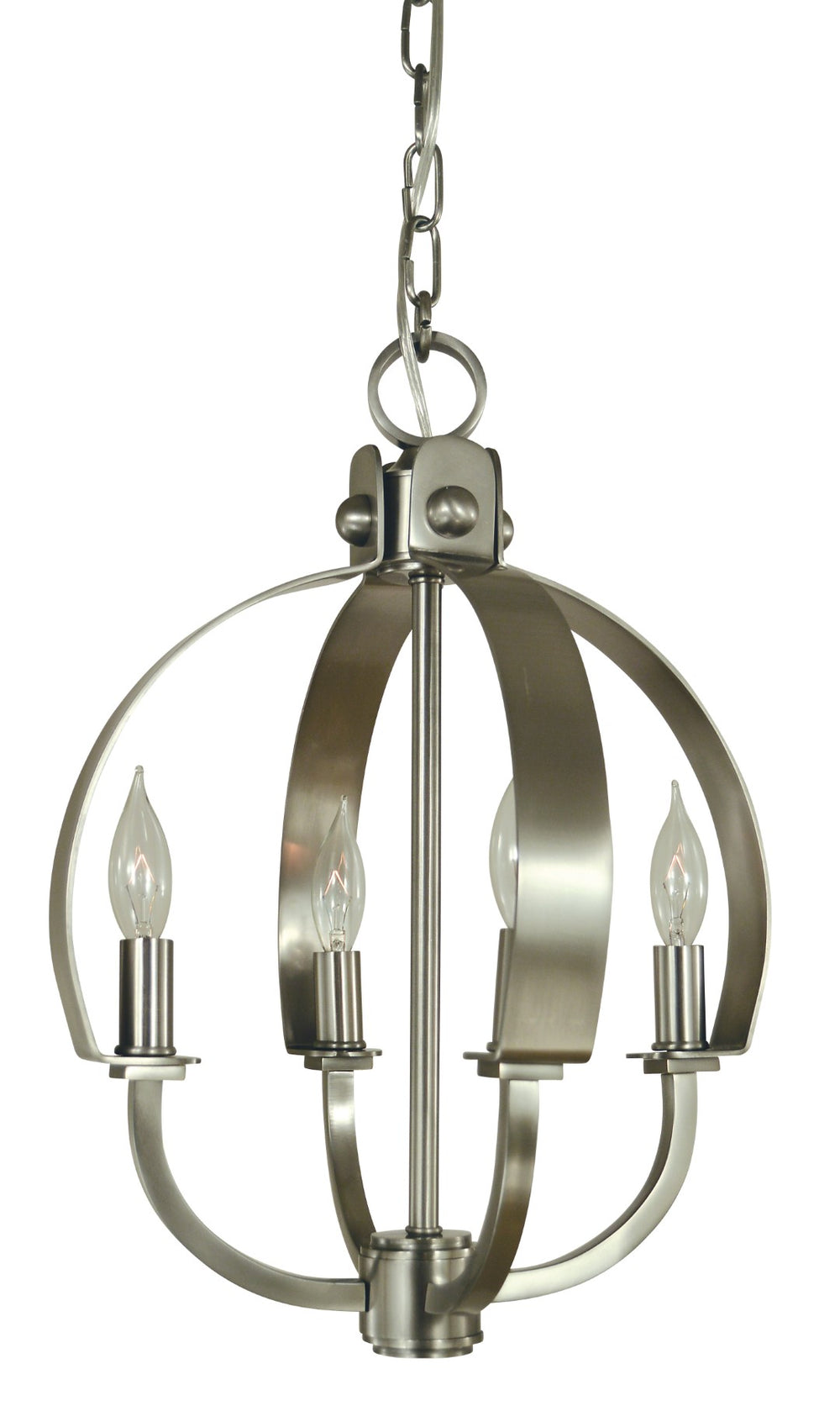 Framburg 4-light Luna Chandelier - Handmade Elegance With Soft Indirect Lighting For A Stunning Atmosphere Brushed Nickel Metal 4724 Bn