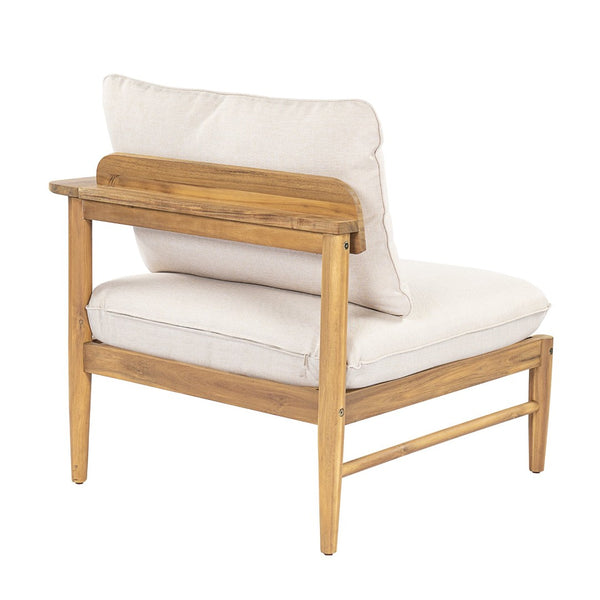 English Elm Terassi Modular Acacia Wood Outdoor Sofa with Plush Weatherproof Cushions Patio Seating N775P372829T