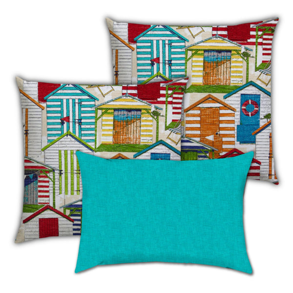 Homeroots Set Of Three 19" X 19" Orange And White Zippered Solid Color Throw Indoor Outdoor Pillow Cover  Uv Protected Polyester 472742