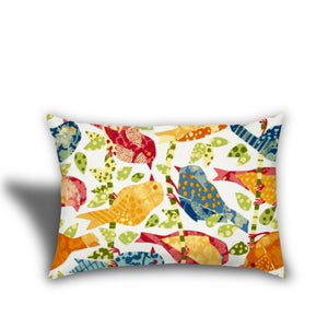 Homeroots Set Of Three 19" X 19" Gold And White Bird Zippered Solid Color Throw Indoor Outdoor Pillow Cover  Uv Protected Polyester 472772