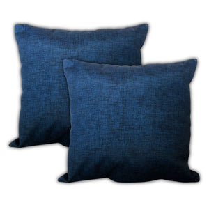 Homeroots Set Of Three 19" X 19" White And Blue Zippered Tropical Throw Indoor Outdoor Pillow Cover  Uv Protected Polyester 472799