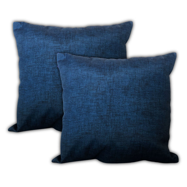 Homeroots Set Of Three 19" X 19" White And Blue Zippered Tropical Throw Indoor Outdoor Pillow Cover  Uv Protected Polyester 472799