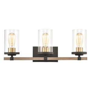 Geringer 22'' Wide 3-Light Vanity Light - Charcoal 47283/3 Elk Lighting