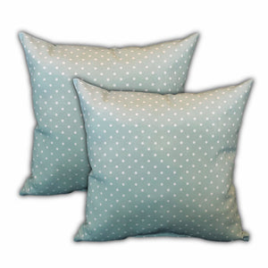 Homeroots Set Of Three 19" X 19" Seafoam And White Zippered Polka Dots Throw Indoor Outdoor Pillow Cover  Uv Protected Polyester 472880