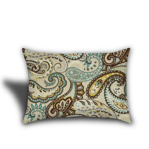 Homeroots Set Of Three 19" X 19" Brown And Tan Zippered Paisley Throw Indoor Outdoor Pillow Cover   472943