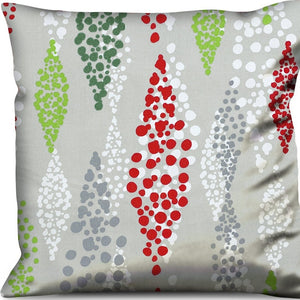 Homeroots 20" Gray And Red Christmas Geometric Cotton Throw Pillow Cover   472957