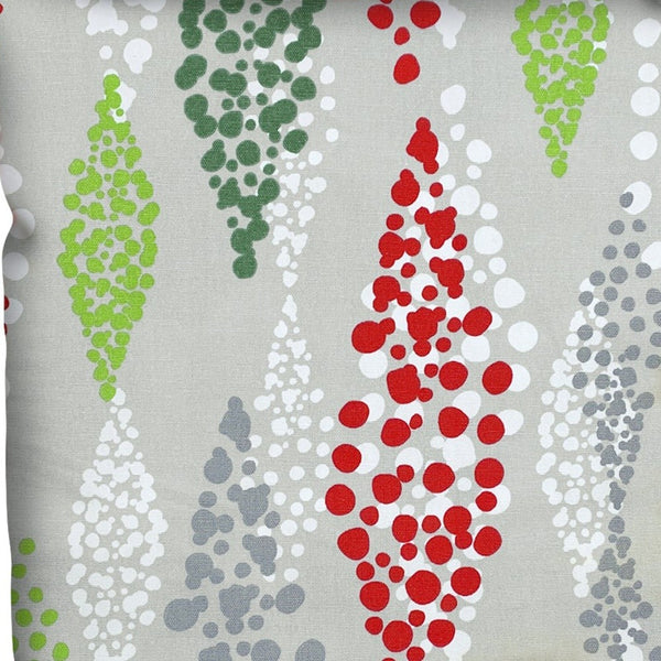 Homeroots 20" Gray And Red Christmas Geometric Cotton Throw Pillow Cover   472957