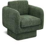 Alessandra Green Chenille Fabric Swivel Accent Chair 472Green Meridian Furniture