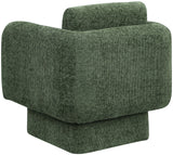 Alessandra Green Chenille Fabric Swivel Accent Chair 472Green Meridian Furniture