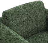 Alessandra Green Chenille Fabric Swivel Accent Chair 472Green Meridian Furniture