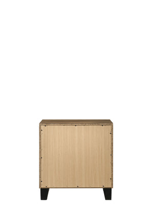 English Elm Morales Rustic Oak Nightstand with 2 Dovetail Drawers, Smooth Metal Glides & Safety Stop, Durable Finish B2726P261907