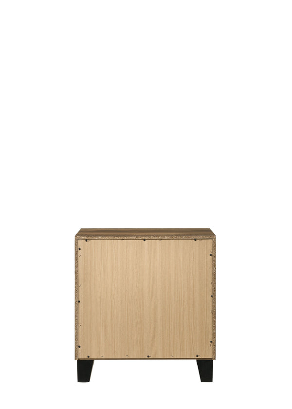 English Elm Morales Rustic Oak Nightstand with 2 Dovetail Drawers, Smooth Metal Glides & Safety Stop, Durable Finish B2726P261907