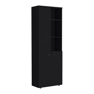 English Elm Riner 67" Tall 5-Tier Engineered Wood Storage Cabinet with 2 Doors, 8 Shelves & Slim Modern Design B097P199735