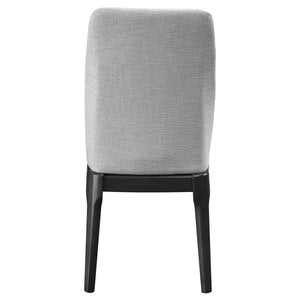English Elm Light Linen Upholstered Side Chairs Set of 2 – Tight Back Comfort, Grey Oak Tapered Legs, Durable Dining Seating (98) B062P186538