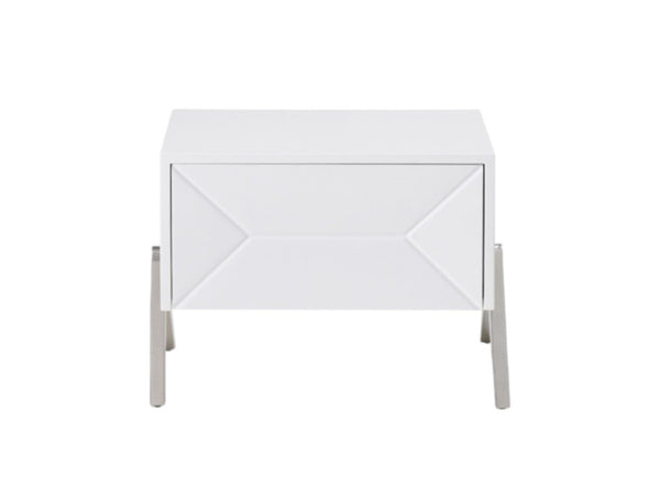 HomeRoots 19" Wood Nightstand with One Soft-Close Drawer & Open Shelf - Modern, Versatile Bedside Table 473012