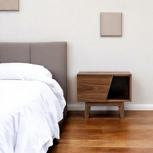 HomeRoots 24" Wood Nightstand with Drawer - Stylish, Durable Bedside Table for Modern Homes & Smart Storage 473031