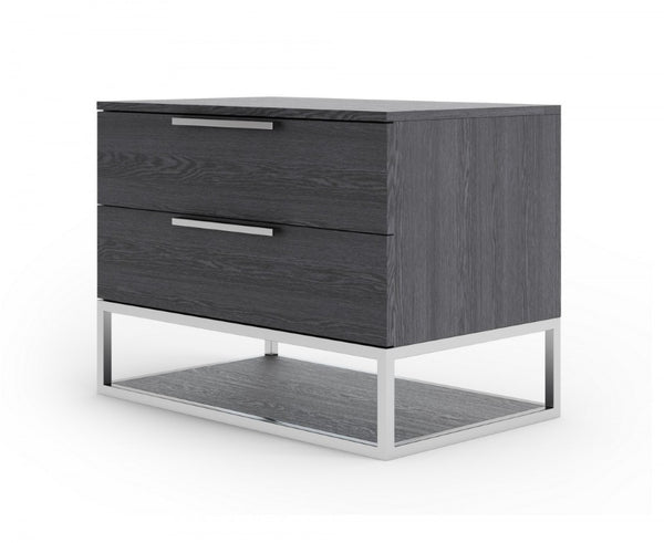 22 Inch Solid Wood Bedroom Nightstand with Dual Storage Drawers for Modern Decor