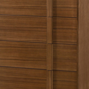 Homeroots 36" Walnut Brown Wood Contemporary Five Drawer Dresser  Solid Wood 473073