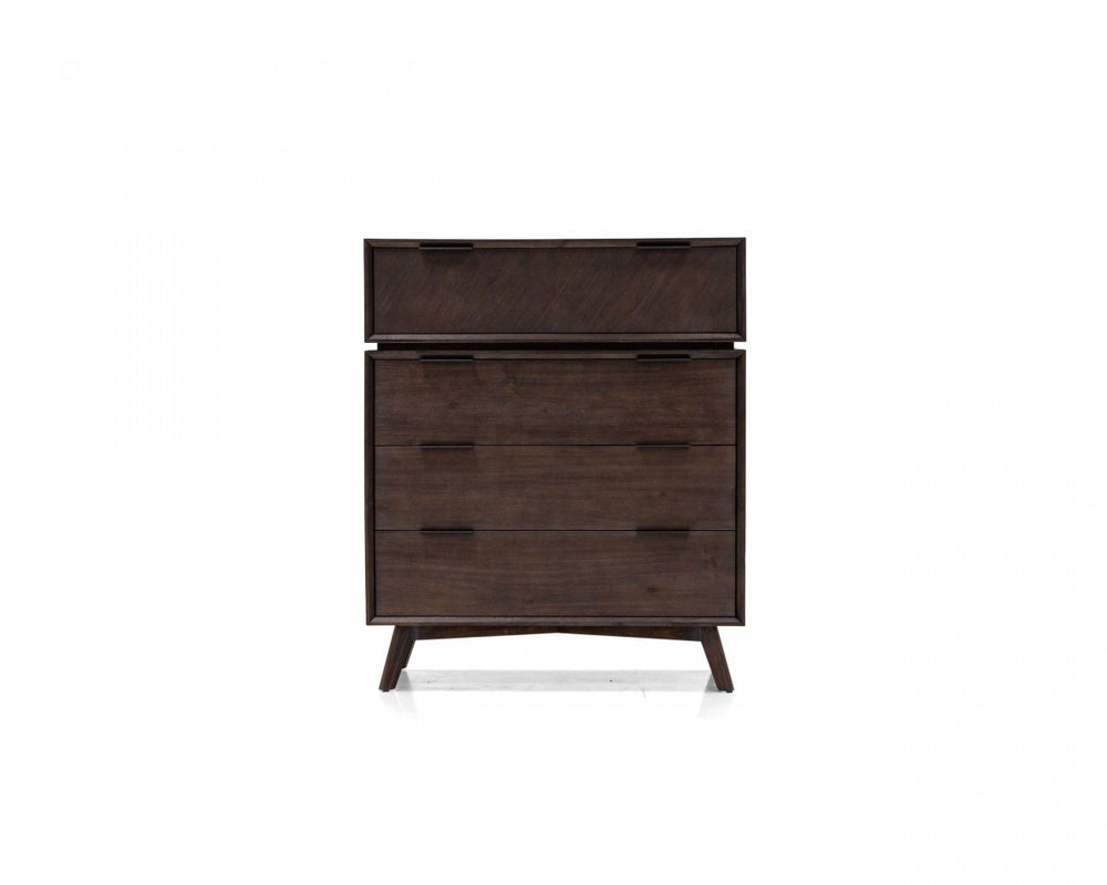 Homeroots 39" Acacia Solid Wood Four Drawer Dresser  Solid Wood 473075