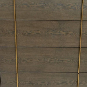 Homeroots 39" Dark Brown And Gold Solid Wood Four Drawer Dresser  Solid Wood 473079