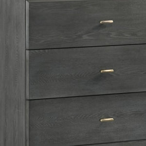 Homeroots 30" Grey Manufactured Wood Five Drawer Chest  Manufactured Wood 473083
