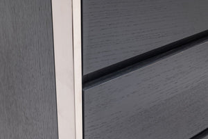 Homeroots 30" Grey Manufactured Wood Five Drawer Chest  Manufactured Wood 473086