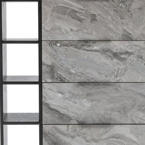 Homeroots 35" Grey Manufactured Wood Five Drawer Chest  Manufactured Wood 473088