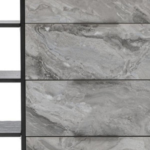 Homeroots 35" Grey Manufactured Wood Five Drawer Chest  Manufactured Wood 473088