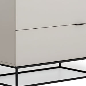 Homeroots 32" Grey Manufactured Wood Three Drawer Chest  Manufactured Wood 473090