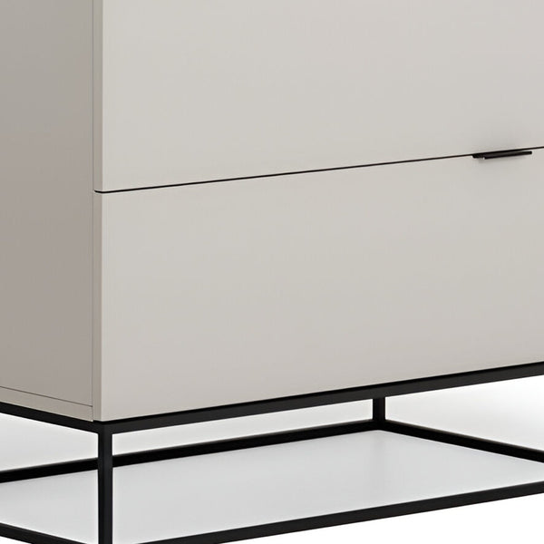 Homeroots 32" Grey Manufactured Wood Three Drawer Chest  Manufactured Wood 473090