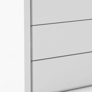 Homeroots 62" White Manufactured Wood Six Drawer Double Dresser  Manufactured Wood 473105