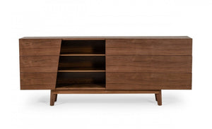 HomeRoots Vintage Walnut Veneer Six Drawer Dresser – Mid-Century Charm with Versatile Storage & Timeless Design 473107