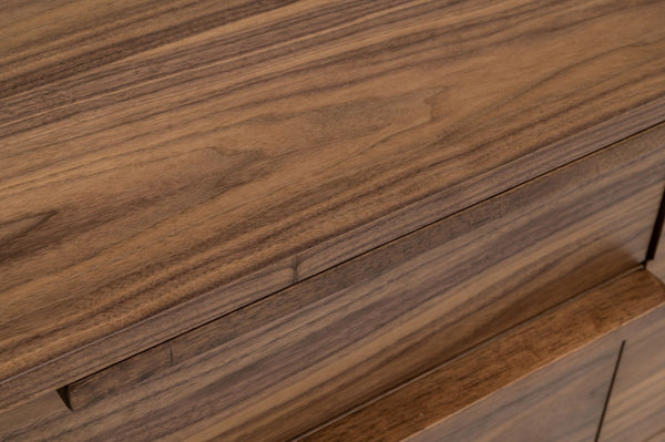 Homeroots 60" Walnut Manufactured Wood Six Drawer Double Dresser  Manufactured Wood 473113