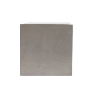 Homeroots Minimalist Dark Gray Concrete Open Cube End Or Side Table   473139