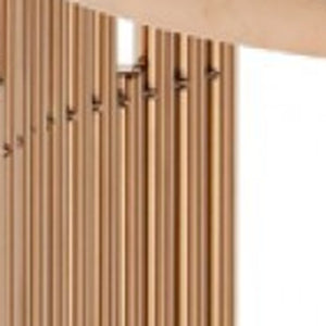 Homeroots 20" Rosegold And Black Glass And Stainless Steel Round End Table With Shelf   473152