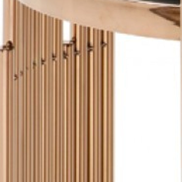 Homeroots 20" Rosegold And Black Glass And Stainless Steel Round End Table With Shelf   473152