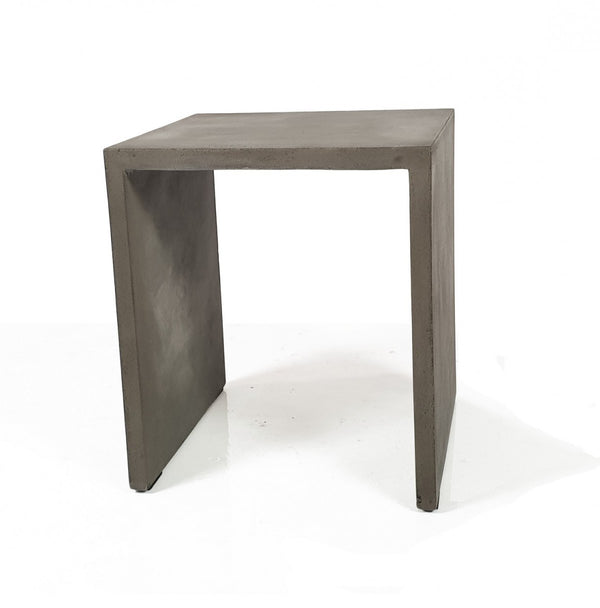 Homeroots Minimalist Dark Gray Concrete Silhouette End Or Side Table   473154