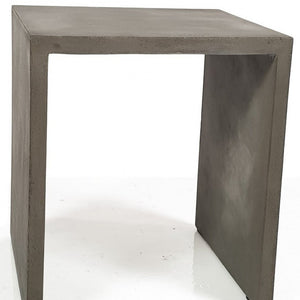 Homeroots Minimalist Dark Gray Concrete Silhouette End Or Side Table   473154