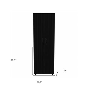 Homeroots 71" Black Combo Dresser  Manufactured Wood 473299