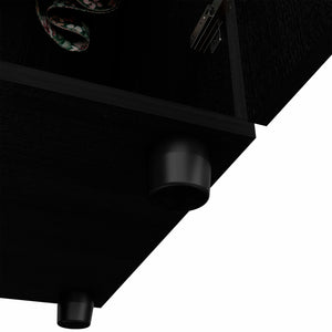 Homeroots 71" Black Combo Dresser  Manufactured Wood 473299