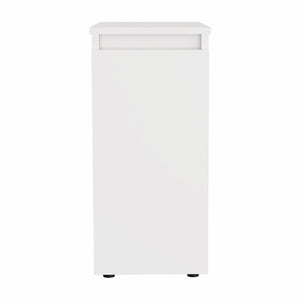 Homeroots 24" White One Drawer Bathroom Storage Cabinet   473308