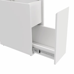 Homeroots 24" White One Drawer Bathroom Storage Cabinet   473308